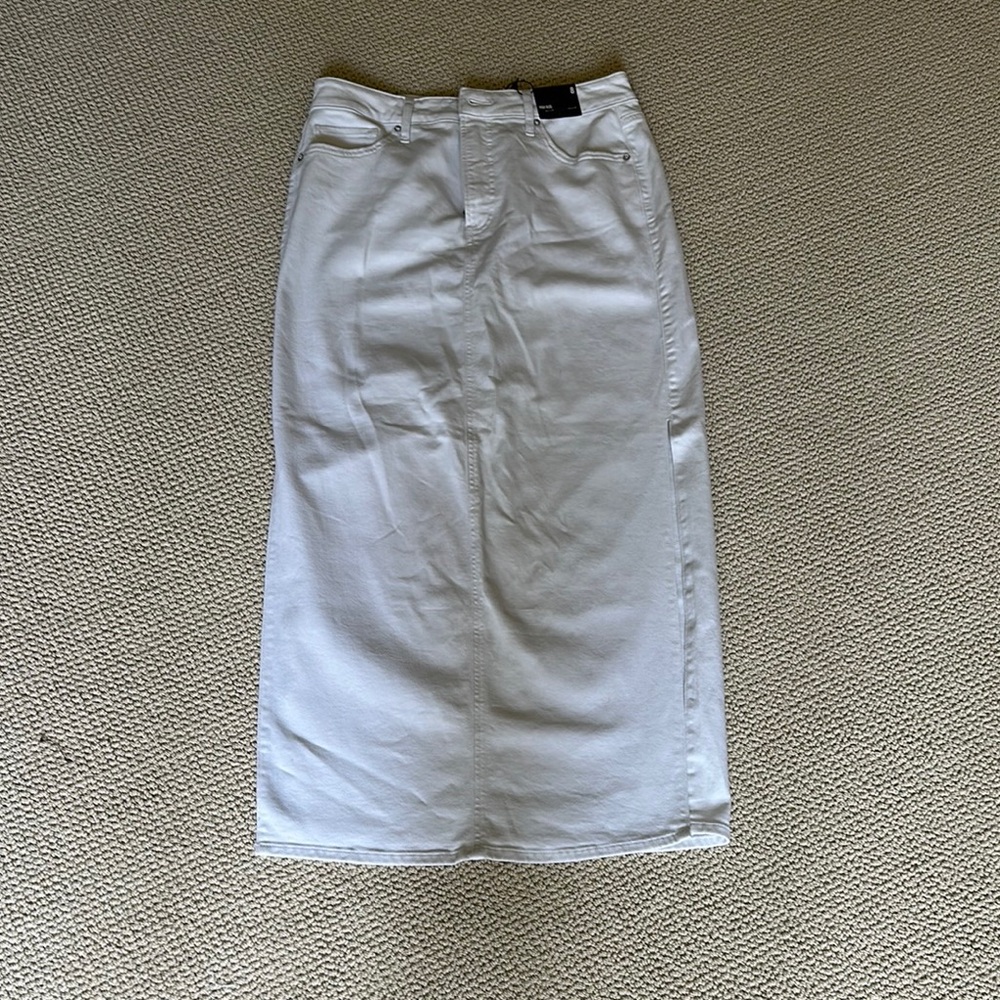 Express White A-Line Skirt